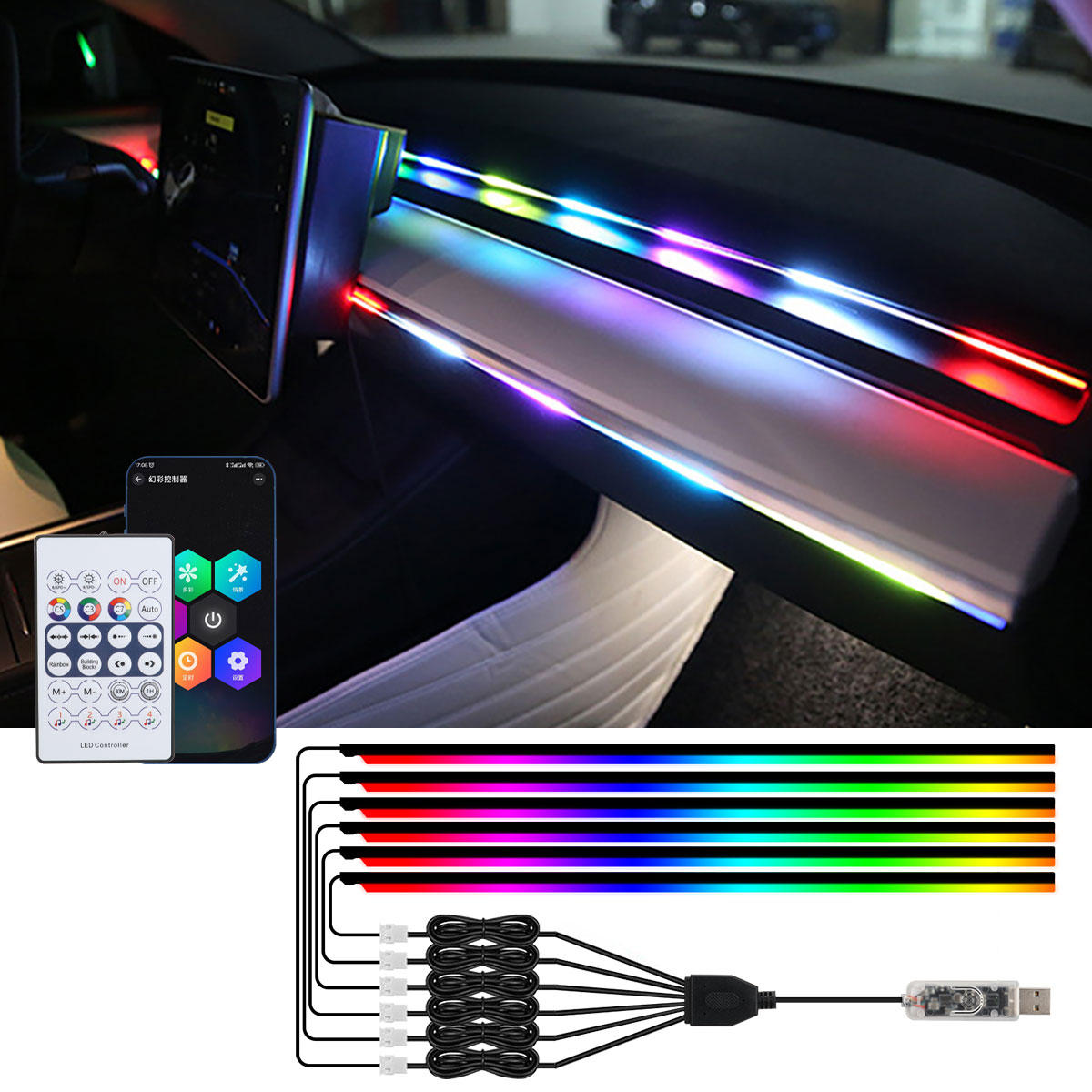 6/10 w 1 Samochodowe oświetlen – Rgb Hub Sync recenzja i cena