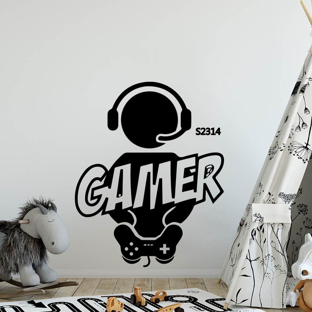 1szt Naklejka ścienna dla grac – Gaming Accessories Bedroom recenzja i cena