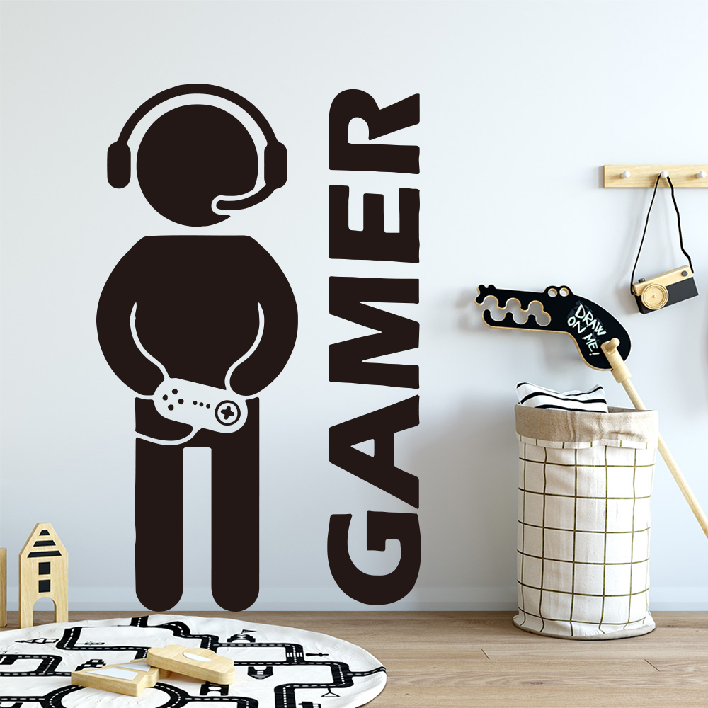 1szt Naklejka ścienna dla grac – Gaming Accessories Bedroom recenzja i cena