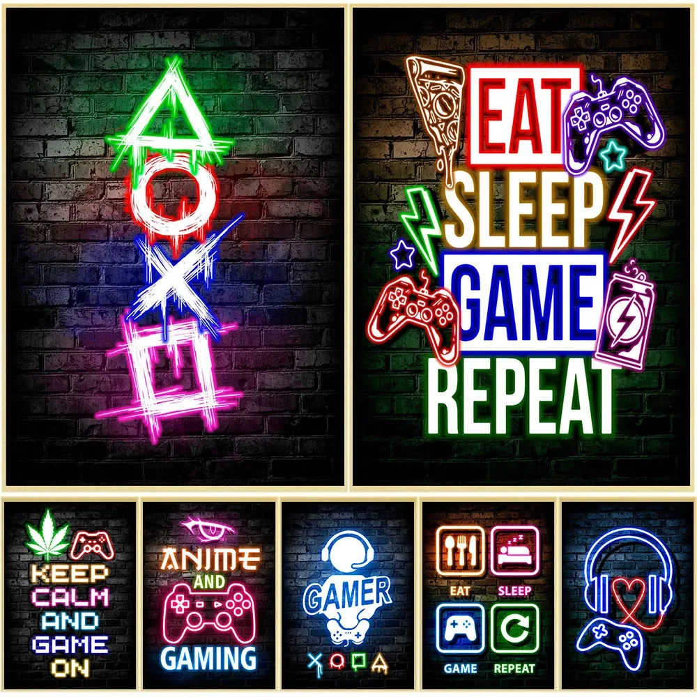 Gaming Neon Jedz Śpij Graj Pow – Gaming Accessories Bedroom recenzja i cena